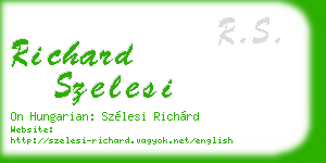 richard szelesi business card